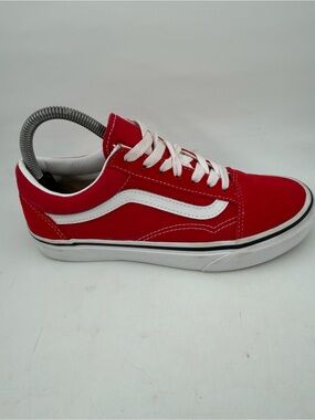 Vans Red and White Old Skool Athletic Shoe